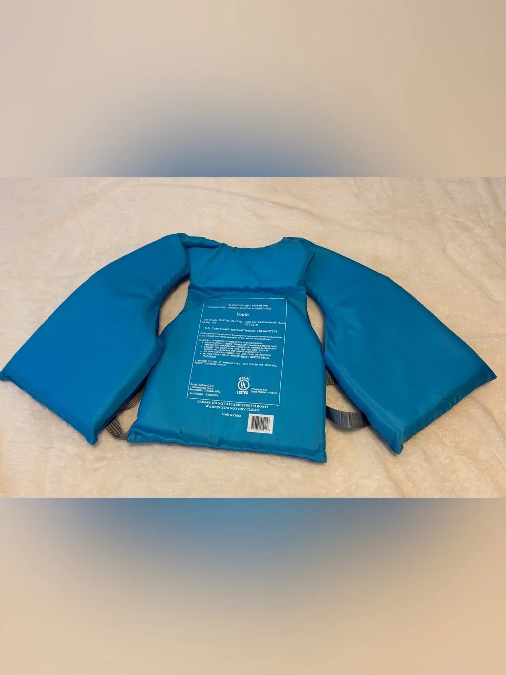 Blue XO Youth Life Vest Water Sports Safety